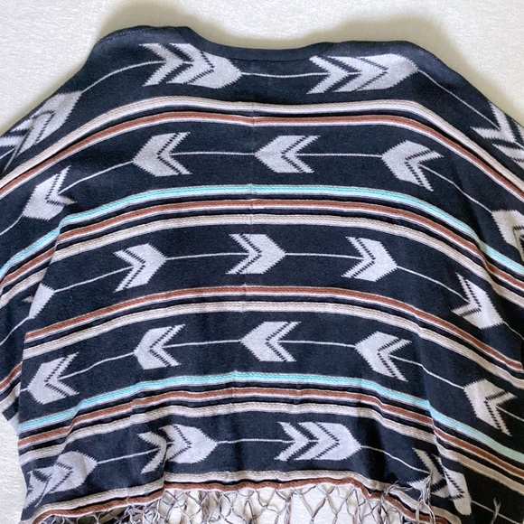 Designer’s Closet By Billabong Open Cardigan Woman’s Large Boho Tribal Print - Picture 5 of 8